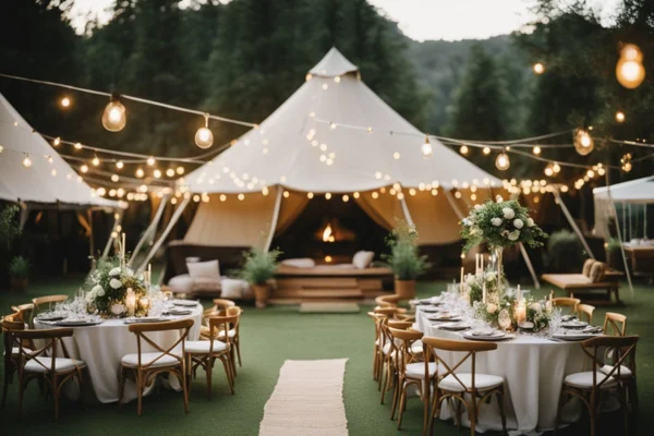 Dicas Criativas de Decoração Luxuosa e Serviços para Glamping Sofisticados em Casamentos ao Ar Livre